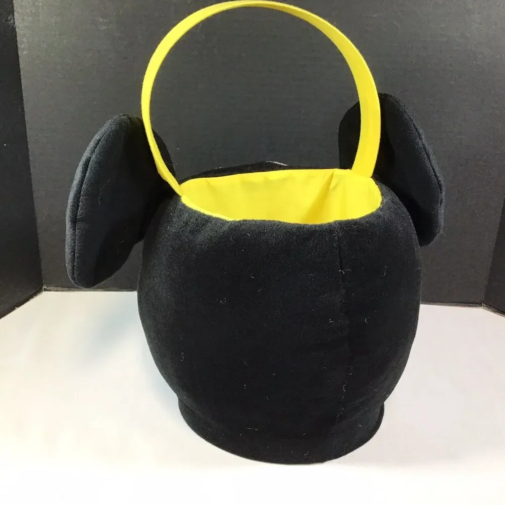 Disney Mickey Mouse Soft Felt Basket Trick or Treat Bag Candy Halloween Large